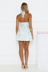 Daydream Bloom Halter Mini Dress Floral